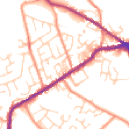 Daytime road noise heatmap for BD13 2HA