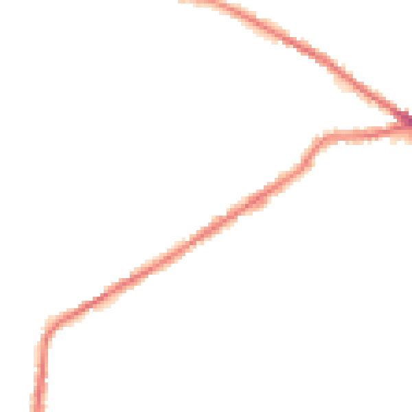 Night-time road noise heatmap for BD13 2HU