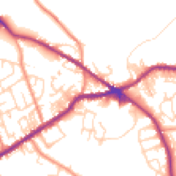 Daytime road noise heatmap for BD13 2QJ