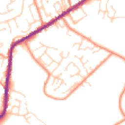 Daytime road noise heatmap for BD13 2SP