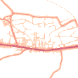 Daytime road noise heatmap for BD13 3EX