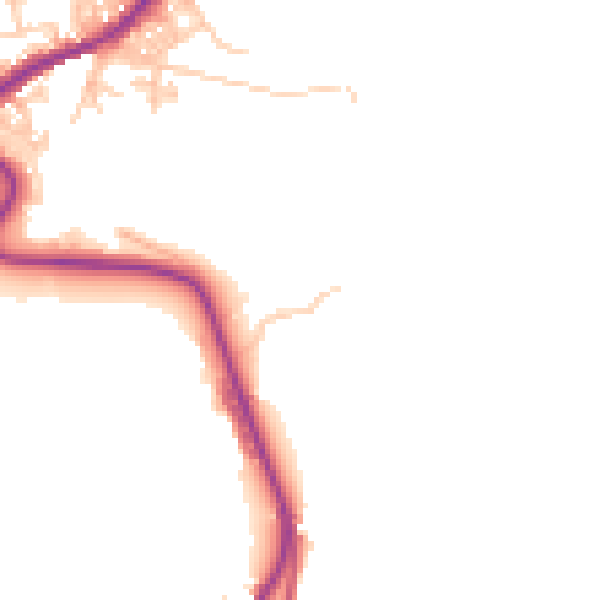 Daytime road noise heatmap for BD13 4AB