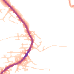 Daytime road noise heatmap for BD13 4BE