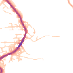 Daytime road noise heatmap for BD13 4BQ