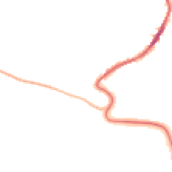 Night-time road noise heatmap for BD13 4DU