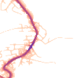 Daytime road noise heatmap for BD13 4EB