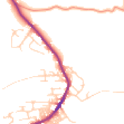 Daytime road noise heatmap for BD13 4JN