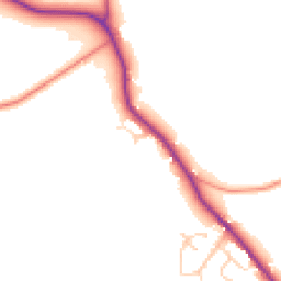 Daytime road noise heatmap for BD13 4LU