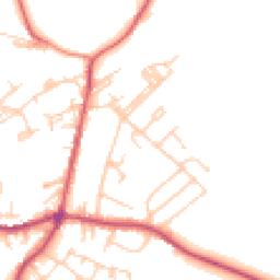 Daytime road noise heatmap for BD13 5AN
