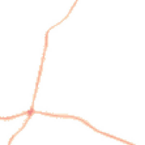 Night-time road noise heatmap for BD13 5AN