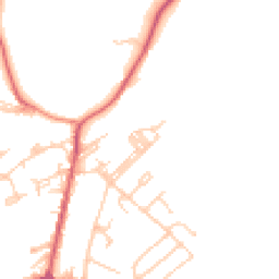 Daytime road noise heatmap for BD13 5AQ