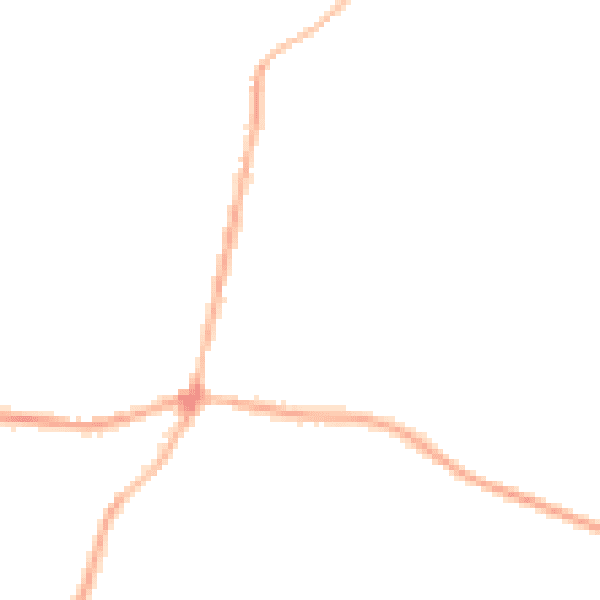 Night-time road noise heatmap for BD13 5AS