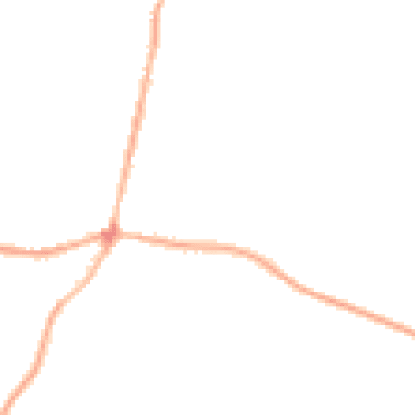 Night-time road noise heatmap for BD13 5AT