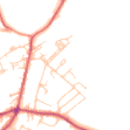 Daytime road noise heatmap for BD13 5AW
