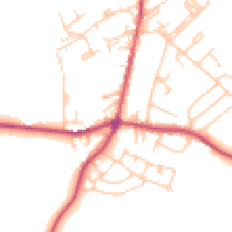Daytime road noise heatmap for BD13 5DH