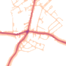 Daytime road noise heatmap for BD13 5DP
