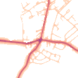 Daytime road noise heatmap for BD13 5DW