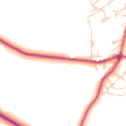 Daytime road noise heatmap for BD13 5EL