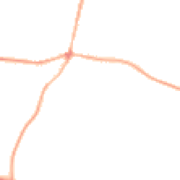 Night-time road noise heatmap for BD13 5FJ