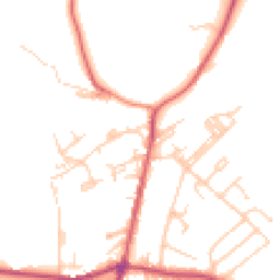 Daytime road noise heatmap for BD13 5HH