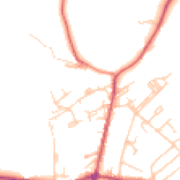 Daytime road noise heatmap for BD13 5JR