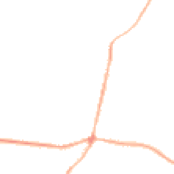 Night-time road noise heatmap for BD13 5JW