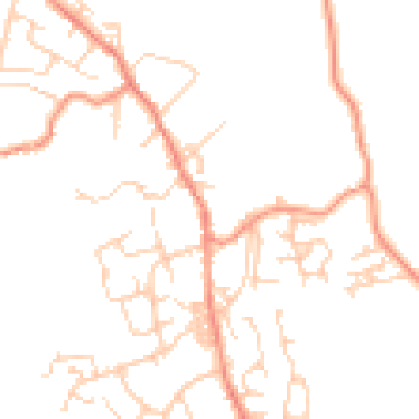 Daytime road noise heatmap for BD15 0AQ