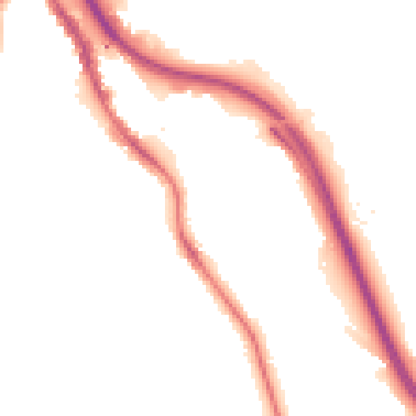 Night-time road noise heatmap for BD16 1AE