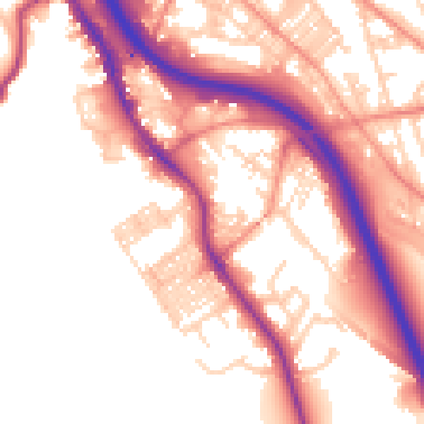 Daytime road noise heatmap for BD16 1AG