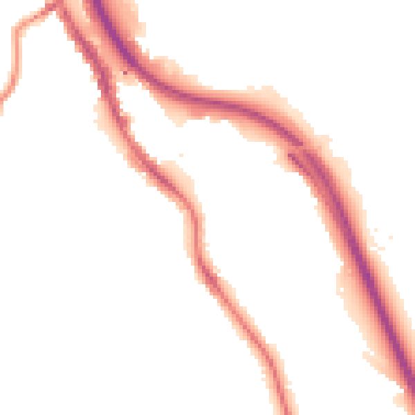 Night-time road noise heatmap for BD16 1AH