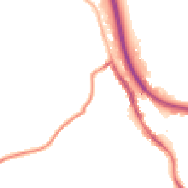 Night-time road noise heatmap for BD16 1AP
