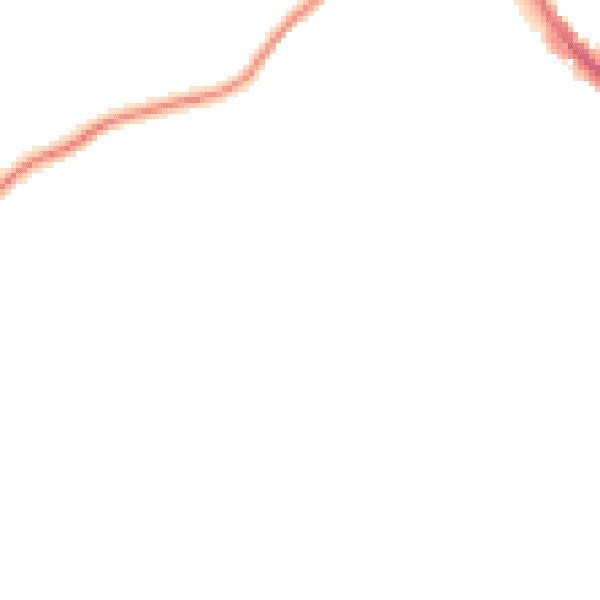 Night-time road noise heatmap for BD16 1AR