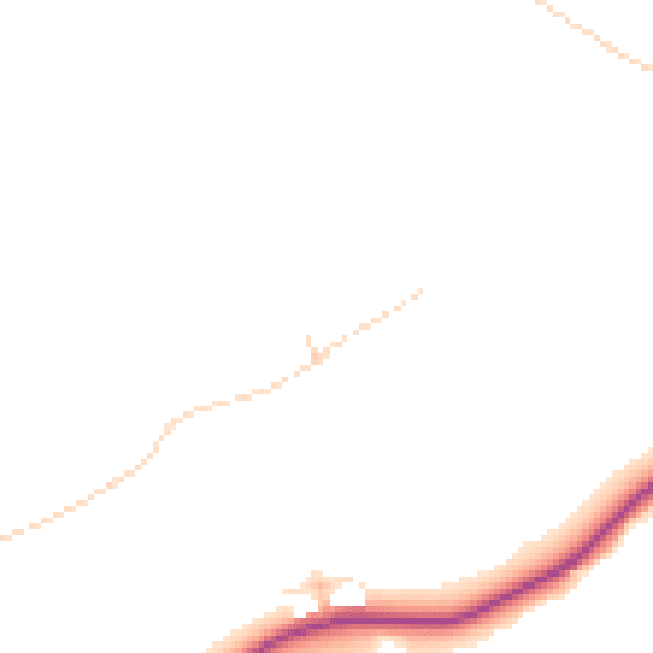 Daytime road noise heatmap for BD16 1AT