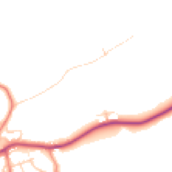 Daytime road noise heatmap for BD16 1BD