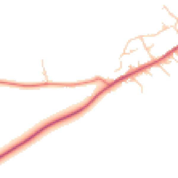 Daytime road noise heatmap for BD16 1DE