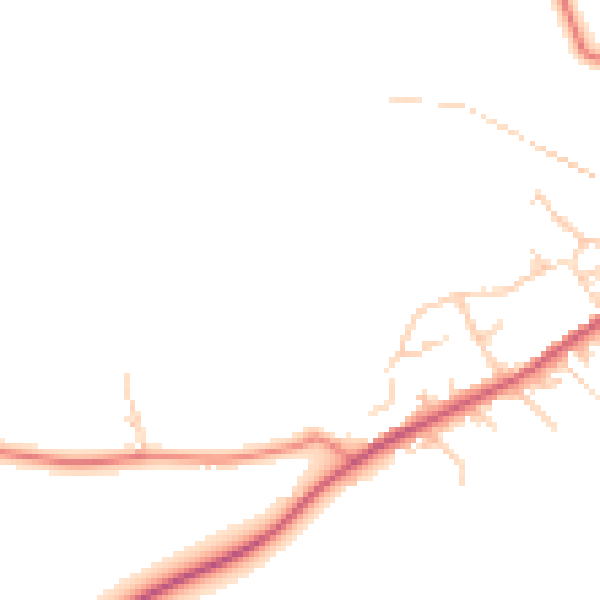 Daytime road noise heatmap for BD16 1DG