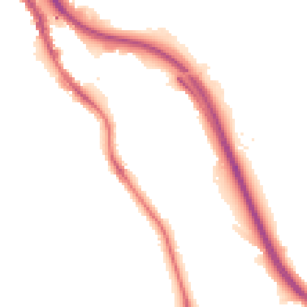 Night-time road noise heatmap for BD16 1DL