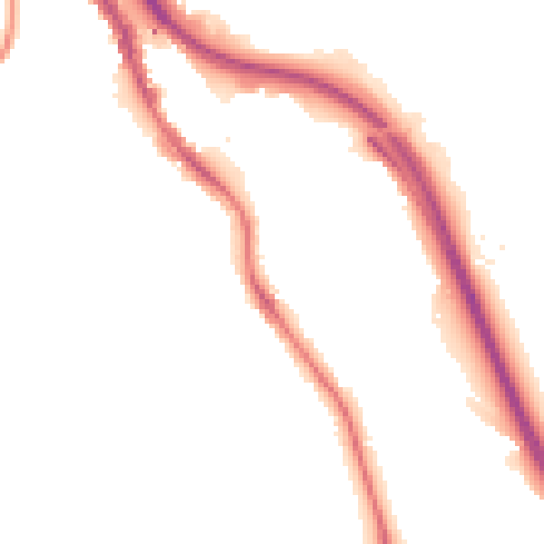 Night-time road noise heatmap for BD16 1DP