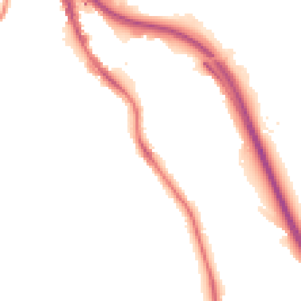 Night-time road noise heatmap for BD16 1DR