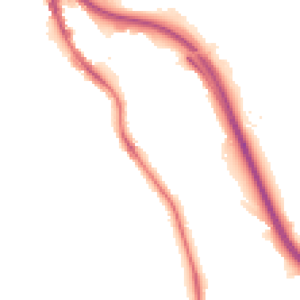 Night-time road noise heatmap for BD16 1DS