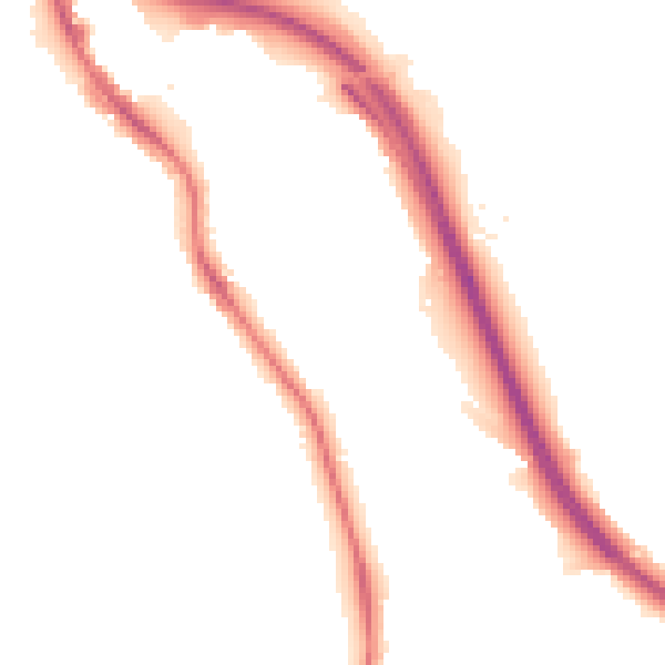 Night-time road noise heatmap for BD16 1DZ