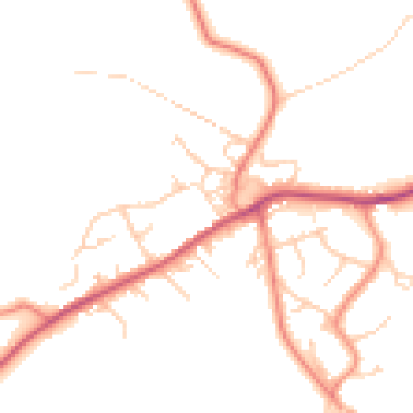 Daytime road noise heatmap for BD16 1FJ