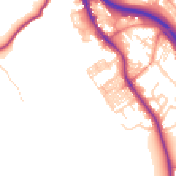 Daytime road noise heatmap for BD16 1HR
