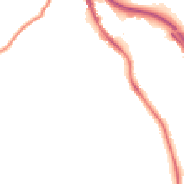 Night-time road noise heatmap for BD16 1HR