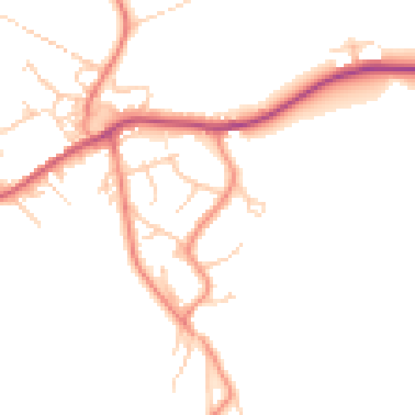 Daytime road noise heatmap for BD16 1HX