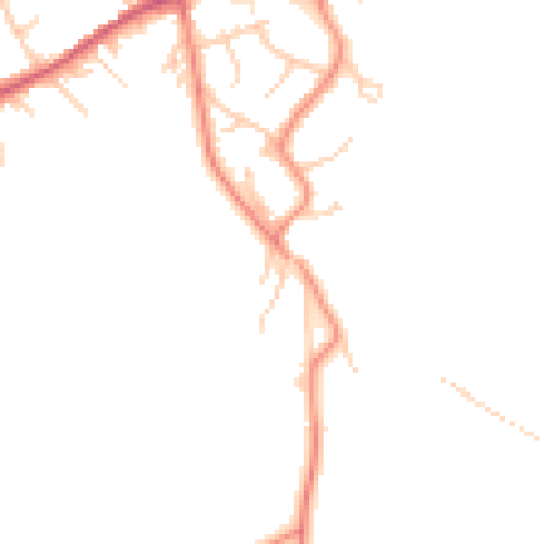 Daytime road noise heatmap for BD16 1JJ
