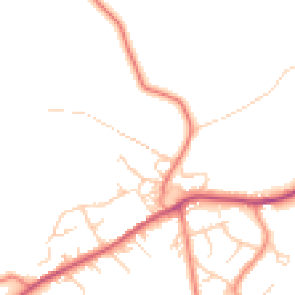 Daytime road noise heatmap for BD16 1LB
