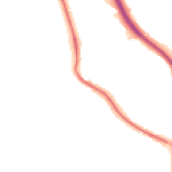 Night-time road noise heatmap for BD16 1NB
