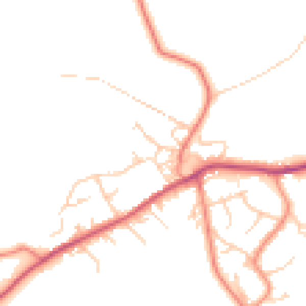 Daytime road noise heatmap for BD16 1UY