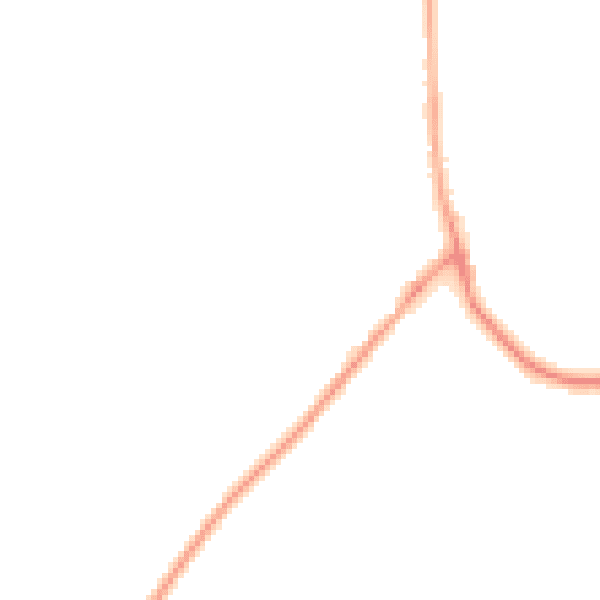 Night-time road noise heatmap for BD16 1WF